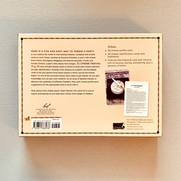 Cheese tasting party kit with flavor info & ID cards Date night idea Book club - Picture 2 of 4
